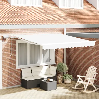 Copertina manuala retractabila Gossi cu led alb 300x250 cm, material de inlocuire pentru copertina Gossi pentru cadru de 3x2.5 m alb