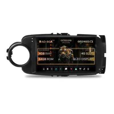Navigatie Toyota Yaris (2010-2018), Android, A-Octacore 4GB RAM + 64GB ROM, 9 Inch - AD-BGA9004+AD-BGRKIT104B