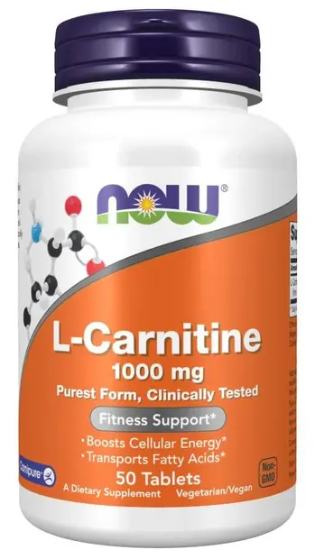 L-Carnitine, 1000 mg, 50 tablete, Now