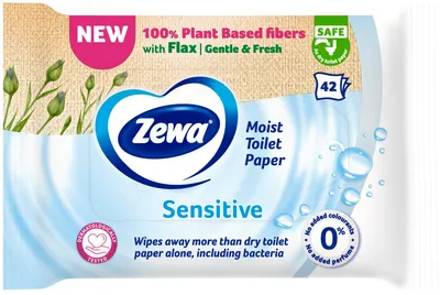 Hartie igienica umeda Zewa - Sensitive, 42 bucati