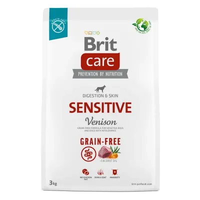 Hrana uscata pentru caini Brit Care Grain-free Sensitive, 3 kg 3kg