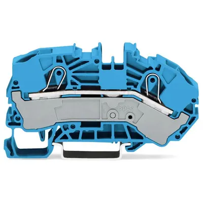 2-conductor supply terminal blocks for distribution boxes; 16 mm²; side and center marking; for DIN-rail 35 x 15 and 35 x 7.5; Push-in CAGE CLAMP®; 16,00 mm²; blue