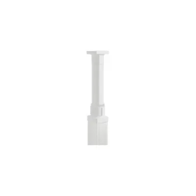 Finishing kit pentru telescopic pole pentru 1 or 2 compartimente snap-on columns - 2 PVC capacs and a base - alb finish