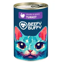 Conserva pentru pisici Beefy Buffy cu curcan 415 gr