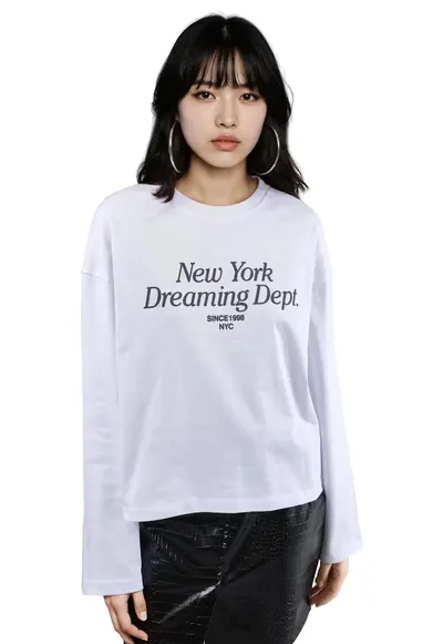 Bluza dama - cu maneca lunga - croiala relaxata - alb - jerseu