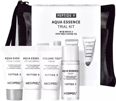 Medi-Peel Peptide 9 Set Aqua Essence, cu geantă de toaletă, 4 piese