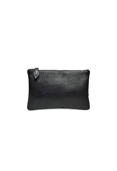 Portfard piele - St. Moritz - negru - 23 x 3 x 23 cm