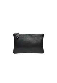 Portfard piele - St. Moritz - negru - 23 x 3 x 23 cm