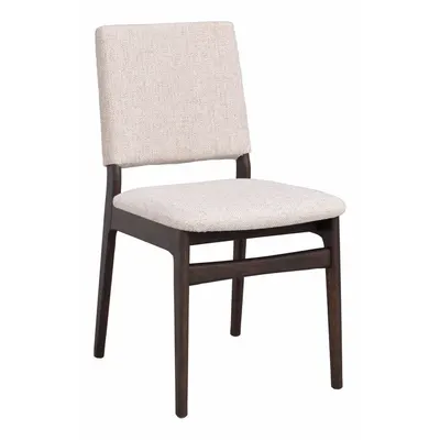 Scaun de dining crem/în culoare naturală închisă din lemn de stejar Medford – Rowico