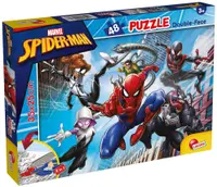 Puzzle cu două fețe Lisciani pentru colorare 48 piese - Omul Păianjen