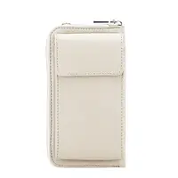 Portofel si port telefon din piele naturala 8971 07 Crem