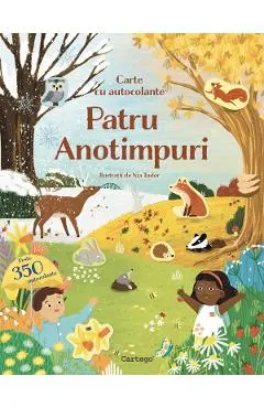 Patru anotimpuri. Carte cu autocolante