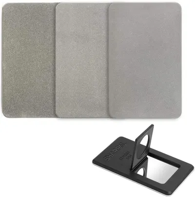 Set profesional de piatră de ascuțit diamantată, Sharpal, 3 granulații, 8.1x5.4