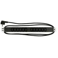 PDU 19, 12xIEC C13, profil ALU 1U, cablu conexiune 2m,negru