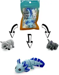 Print 3D de la 3D Morph Lab - Set mini axolotl, albastru, sortiment