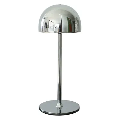 Veioză argintie LED cu control prin telecomandă cu abajur din metal (înălțime 30 cm) Tim – Sirius