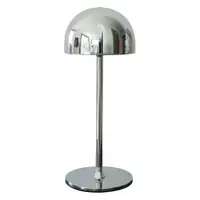 Veioză argintie LED cu control prin telecomandă cu abajur din metal (înălțime 30 cm) Tim – Sirius