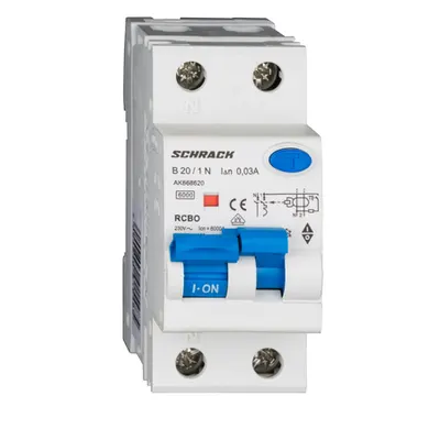 Intreruptor automat+dif. 1P+N, AMPARO 6kA, B 20A, 30mA,tip A