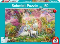Puzzle Schmidt din 150 piese - Flori și unicorni