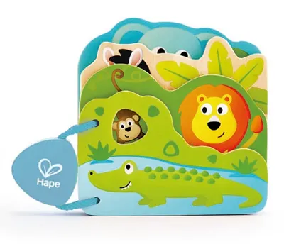 Carte din lemn Hape - Animale salbatice