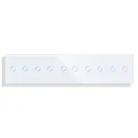 Panou 5 Intrerupatoare Duble cu Touch din Sticla LUXION