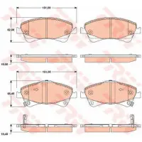 Set placute frana, frana disc TRW GDB3479