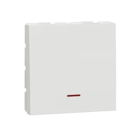 Intrerupator, New Unica, mecanism, 1-pole 1-way, 32A, 2 module, screw terminals, netratat, IP4X, alb