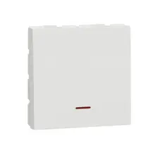 Intrerupator, New Unica, mecanism, 1-pole 1-way, 32A, 2 module, screw terminals, netratat, IP4X, alb