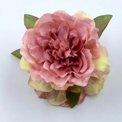 Clama de par statement cu floare tip bujor supradimensionata Roz