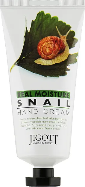 Jigott Real Moisture Cremă de mâini Snail, 100 ml