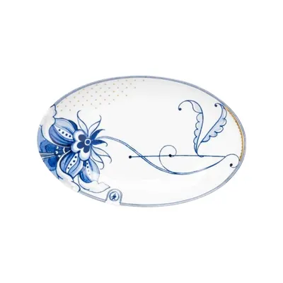 Farfurie din porțelan, ovală, Pip Studio, 16 cm, colecția Pip & The Blue Bird