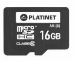 Card de memorie Platinet PLYMSD16GPL, MicroSDHC, 16gb, clasa 10, adaptor inclus