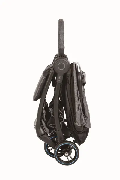 Carucior cu pliere compacta si frana automata Combi Japonia AuraStar Light Grey