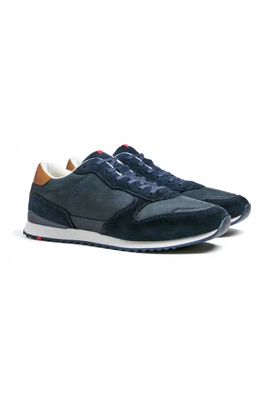 sport EDMOND piele albastru - Albastru inchis