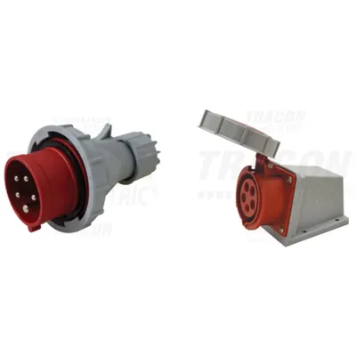 Pachet Industrial Trifazat IP67 cu Inversare Faze: Fisa si Priza Aparenta, 16A, 400V - Conexiuni Sigure si Fiabile