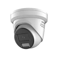 Camera supraveghere IP Dome Hikvision ColorVu DS-2CD2347G2-LSU/SL(C), 4 MP, 2.8 mm, lumina alba 30 m, PoE, slot card, microfon, stroboscop, sirena