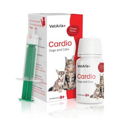Suspensie orala pentru caini pisici VetAria+ Cardio 45 ml