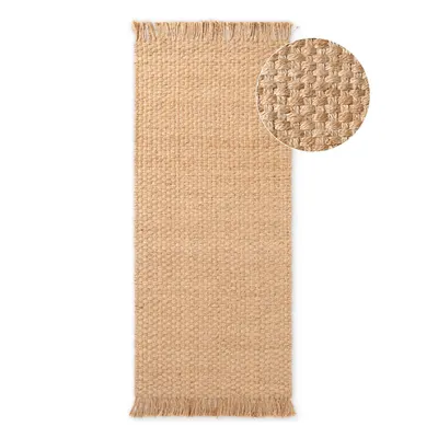 Covor tip traversă în culoare naturală reversibil/țesut manual din iută 80x200 cm Fjord – Hanse Home