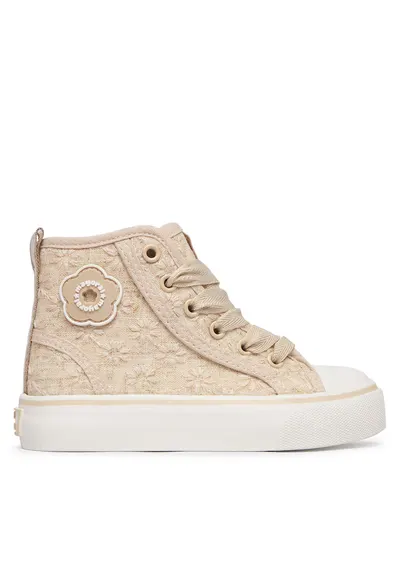 Pantofi copii - adidasi fete - bej - textil