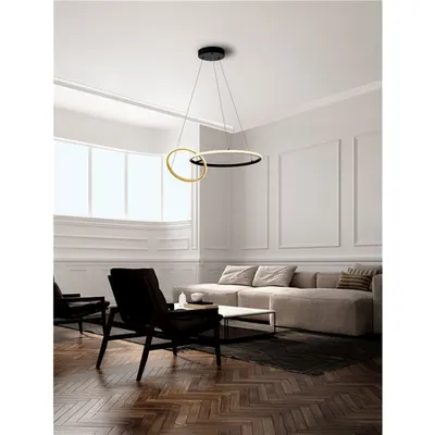 Lampa suspendata IMAR Triac Dimabil Nisipiu Negru & Auriu Otel & Aluminiu LED 36 Wat 220-240Volt 1620Lm 3200K IP20