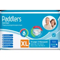 Scutece Incontinenta Adulti Paddlers cu Banda Adeziva, Marimea XL, 30 Bucati