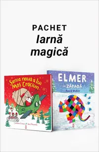 Pachet Iarnă magică. Sania nouă a lui Moș Crăciun/Elmer în zăpadă