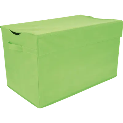 Cutie de depozitare textila pliabila, cu capac, 60 x 35 x 35 cm, culoare verde deschis