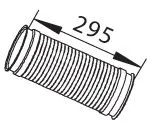 Racord evacuare (lungime:295mm) potrivit SCANIA 4, P I DC11.01-DT12.06 05.95-05.19