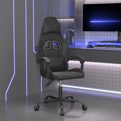 vidaXL Scaun pentru jocuri, negru, piele ecologică
