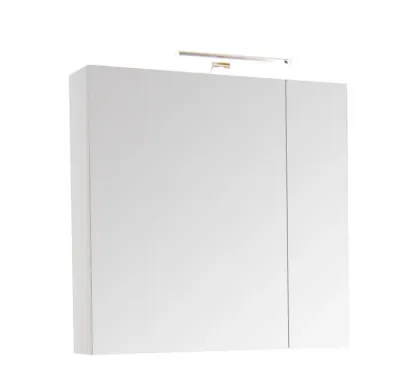 Dulap baie suspendat SERENA cu oglinda, iluminare LED, 2 usi, alb, 70x15x68 cm