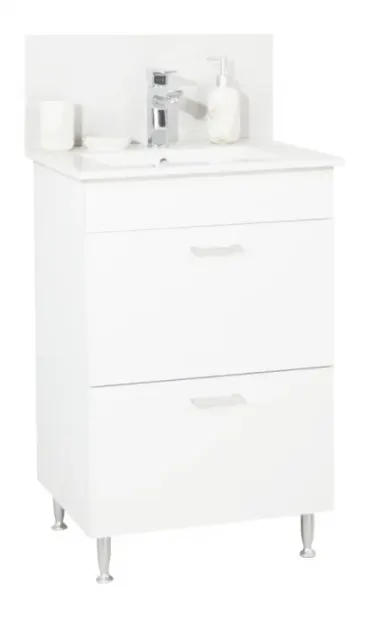 Set Baza si Lavoar, seria 067, cu sertare, 50 cm, alb