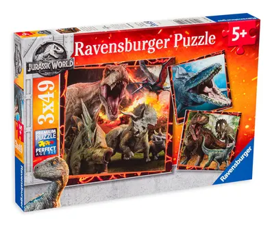 Puzzle Ravensburger din 3 x 49 de piese - Instinctul de vanatoare