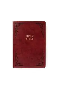 KJV Super Giant Print Reference Bible, Burgundy Leathertouch, Indexed