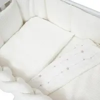 Set lenjerie de pat pentru copii Twins Cotton 7 piese 100 bumbac ivory
